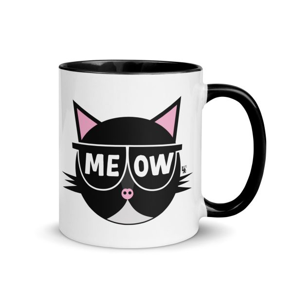 MEOW  Sunglasses Cat Coffee Mug with Color Accents For Discount