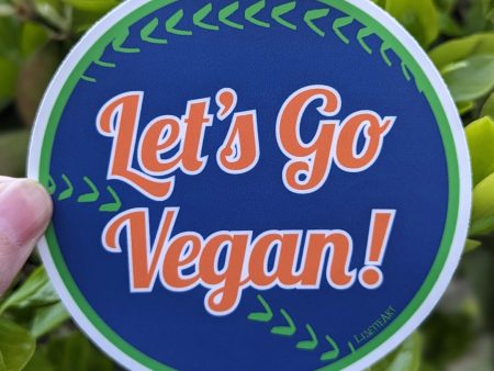 Let s Go Vegan!  Vinyl Bumper Sticker Discount