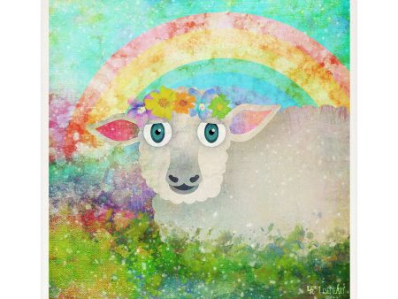 Sheep in Grass with Flower Crown  - Art Print Online Sale