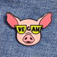 Vegan Sunglasses  Cool Pig Enamel Pin Cheap