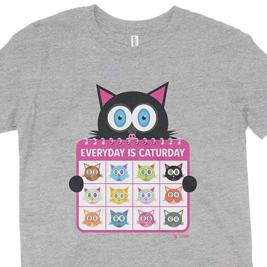 Everyday is Caturday  Kids Youth Cat T-Shirt Online now