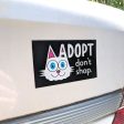 Adopt, Don t Shop.  (cat ear) Car Magnet, Kitty Fridge Magnet For Discount