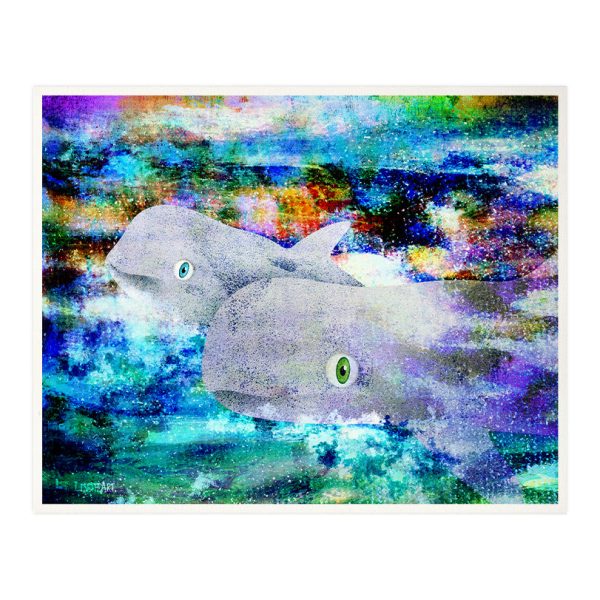 We Want To Live Free - Keep the Cove Blue  Risso Dolphins Fine Art Print Online Hot Sale