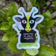 Take Me To Your Vegans  Alien Cow Holographic Vinyl Sticker For Sale