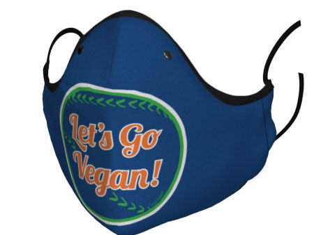 Let s Go Vegan!  Baseball Themed Premium Face Mask Sale