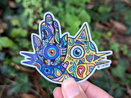 Hamsa Judaicat  Jewish Cat Sticker with Pixie Dust For Discount