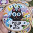 Purrrfect Home Black Cat Ornament - Glitter Large Wood Holiday Ornaments Online