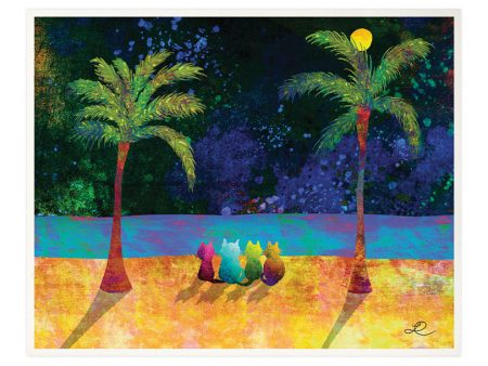 Kitties and Hawaii  - Cat Art Print Hot on Sale