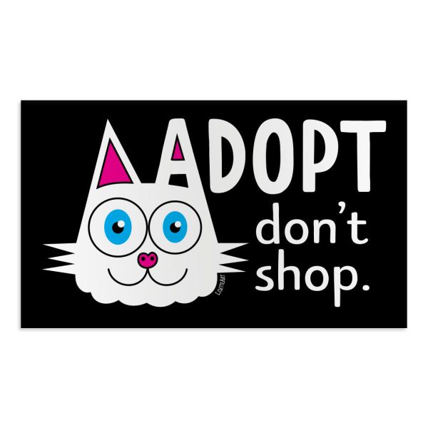 Adopt, Don t Shop.  (cat ear) Car Magnet, Kitty Fridge Magnet For Discount