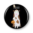 Trick or Treat  Ghost Cow and Sheep Halloween Pinback Button For Cheap