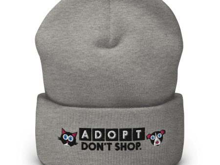 Adopt, Don t Shop.  Cuffed Beanie Cat and Dog Hat Online now