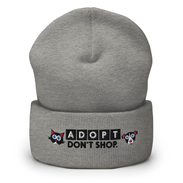 Adopt, Don t Shop.  Cuffed Beanie Cat and Dog Hat Online now