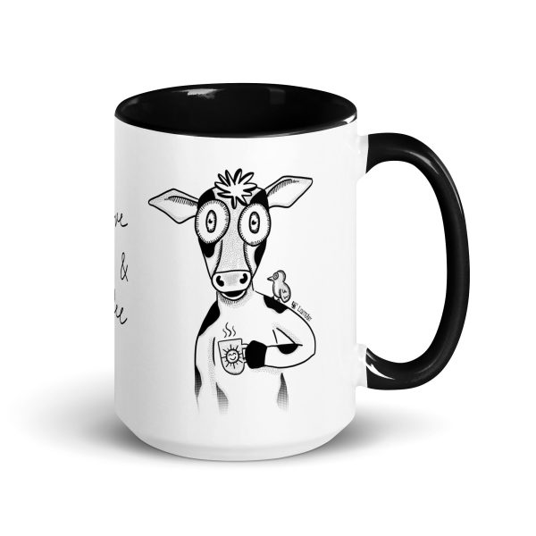 COWfee  Coffee & Cows Large Mug with Color Accents Sale