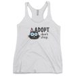 Adopt, Don t Shop.  (cat ear) Tri-blend Racerback Tank Fashion