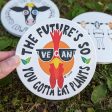 The Future s So Vegan, You Gotta Eat Plants  Chicken Round Stone Coaster on Sale