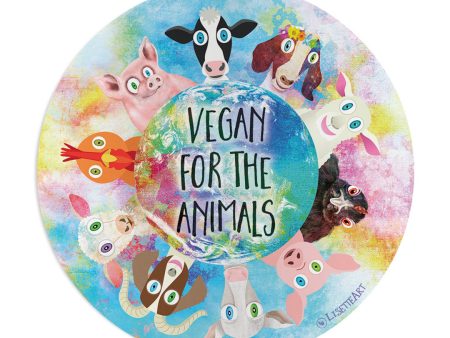 Vegan for the Animals  Vinyl Bumper Sticker Online Sale