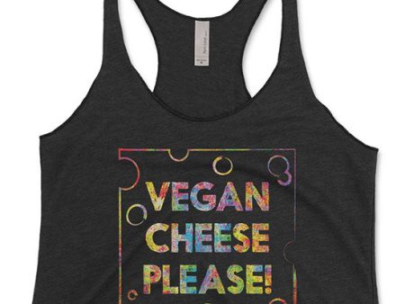 Vegan Cheese Please!  Tri-blend Racerback Tank Cheap