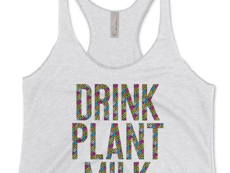 Drink Plant Milks  Tri-blend Racerback Vegan Tank For Cheap