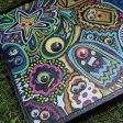 Googly Eyed Monster Friends - Mixed Media Art on Wood For Sale