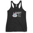 Adopt, Don t Shop.  (cat ear) Tri-blend Racerback Tank Fashion