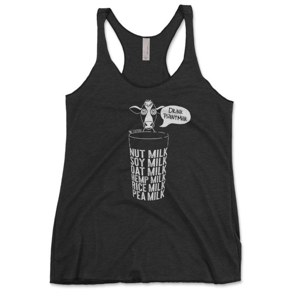 Drink Plant Milk Instead  Tri-blend Racerback Vegan Tank Cheap