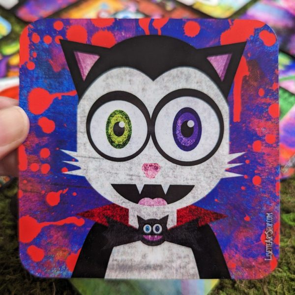 Vampurrrkitty  Halloween Cat Coaster For Discount