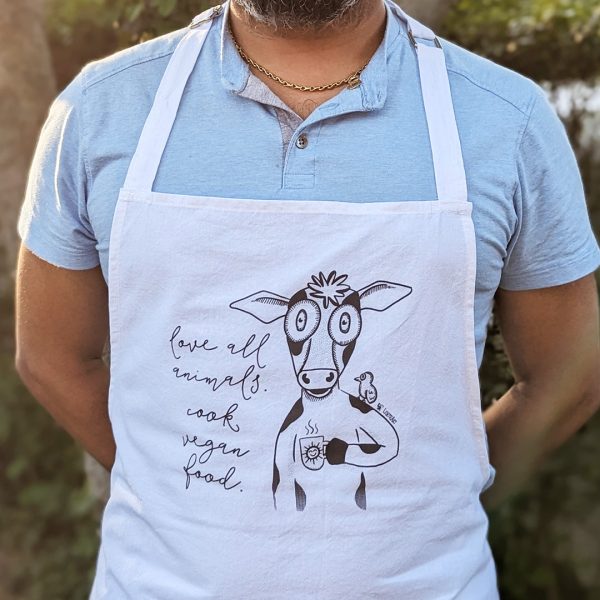 Cook Vegan Food  Cotton Kitchen Apron on Sale