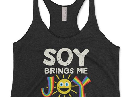 Soy Brings Me Joy  Tri-blend Racerback Vegan Tank Online Hot Sale