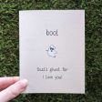 boo! i love you!  Cute Ghost Valentine s Day Card, Recycled Anniversary Card Online Sale