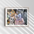 Crazy Kats  Whimsical Cat Painting Art Print For Discount