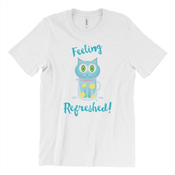 SALE  Feeling Refreshed  Unisex Cat T-Shirt Discount