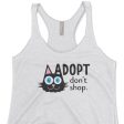 Adopt, Don t Shop.  (cat ear) Tri-blend Racerback Tank Fashion