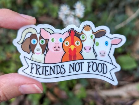 Friends Not Food  Cute Animals Vinyl Sticker For Sale