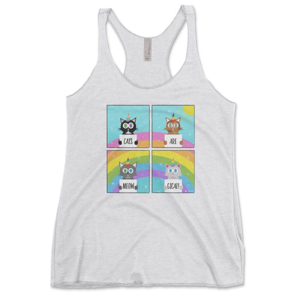 Cats are Meowgical  Tri-blend Racerback Tank Discount