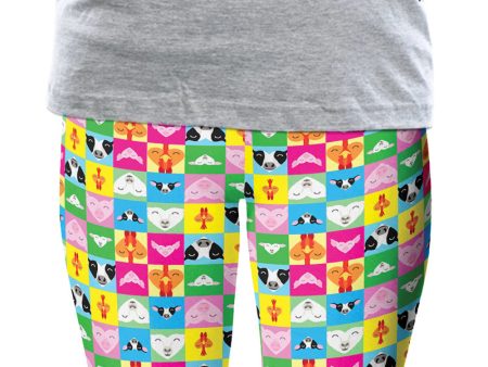 Love All Animals  Cow, Pig, Chicken, Lamb Printed Leggings Discount