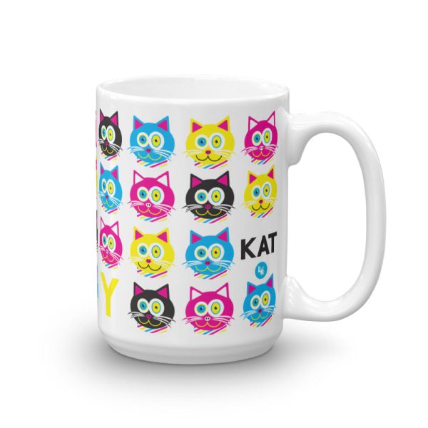 CMYKat  Pattern Large Cat Coffee Mug Fashion