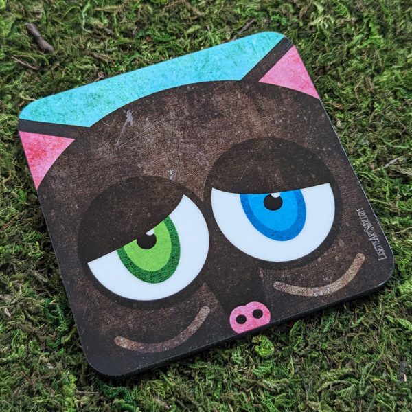 Time for Coffee - Sleepy Cat Art Coaster Online