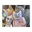 Crazy Kats  Whimsical Cat Painting Art Print For Discount