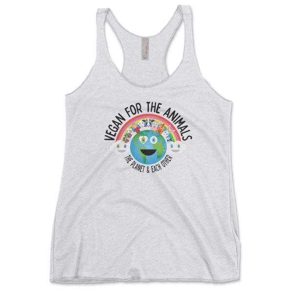 Vegan for Everything  Tri-blend Racerback Tank Hot on Sale