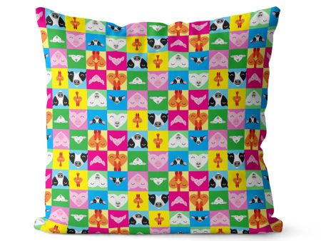 Love All Animals  Premium Vegan Throw Pillow Cover Online