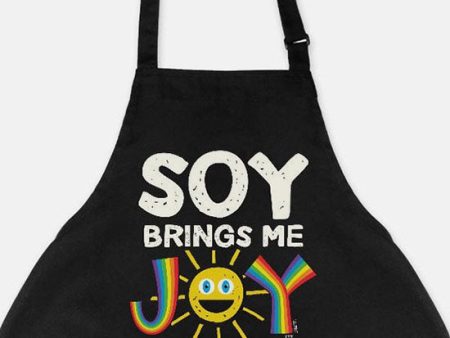 Soy Brings Me Joy  Vegan Kitchen Apron Cheap