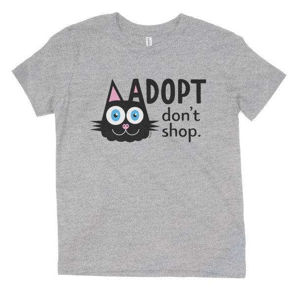 Adopt, Don t Shop.  (cat ear) Kids Youth T-Shirt For Sale