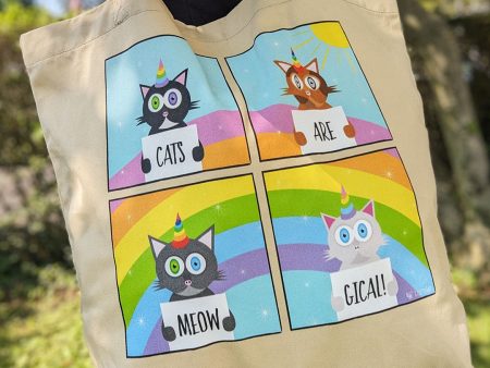 Cats are Meowgical  Organic Cotton Tote Bag Supply