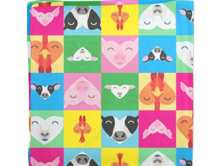 Love All Animals  Cow, Pig, Chicken, Lamb Vegan Scarf Fashion