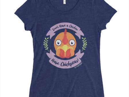 SALE  Don t Have a Chicken, Have Chickpeas!  Junior Fitted Vegan T-Shirt For Discount