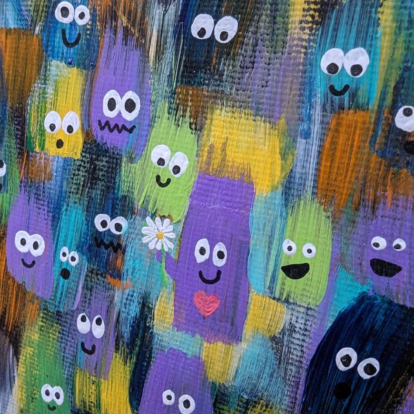 Sweetness in the Crowd - Love Art - Acrylic Painting on Wood Online Hot Sale