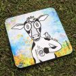 Cow-fee  Art Coaster Cheap