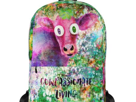 Cowpassionate Living - Pink Cow Vintage Pop  Backpack on Sale