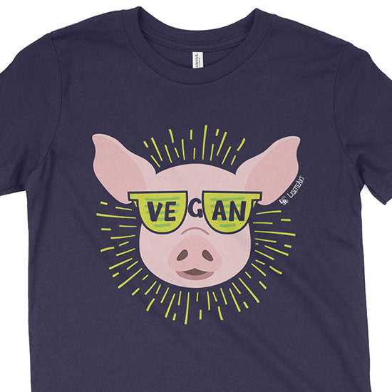 Vegan Sunglasses  Cool Pig Youth T-Shirt Online