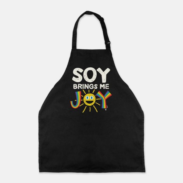 Soy Brings Me Joy  Vegan Kitchen Apron Cheap